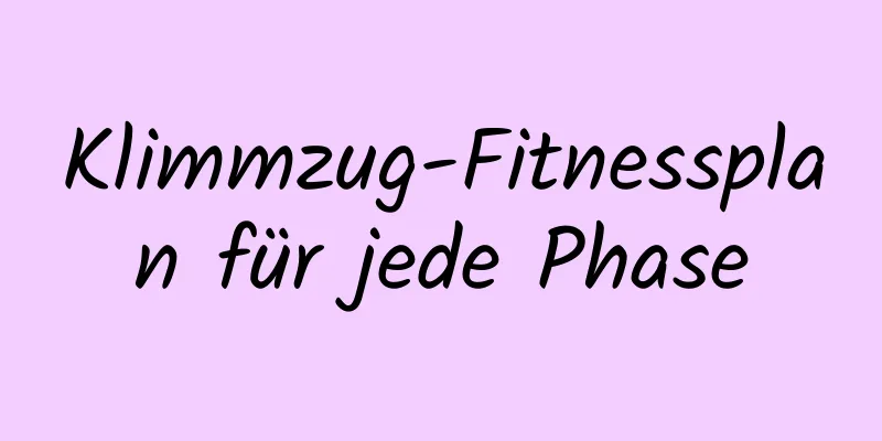 Klimmzug-Fitnessplan für jede Phase