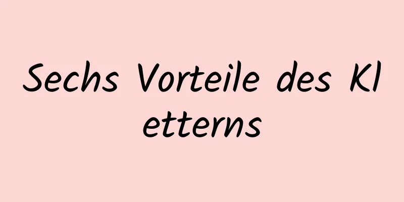 Sechs Vorteile des Kletterns