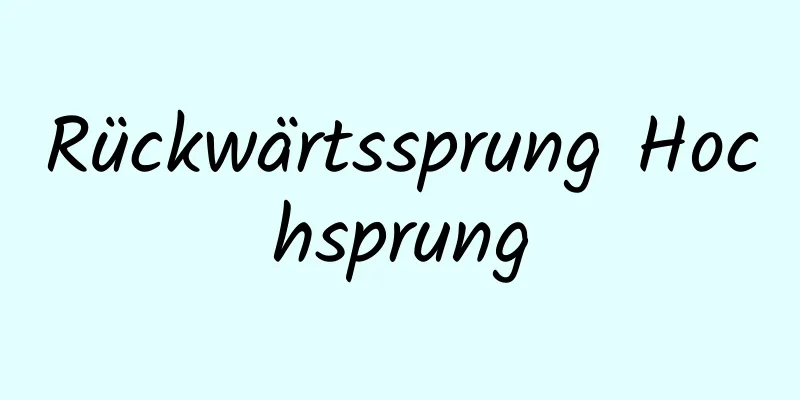 Rückwärtssprung Hochsprung