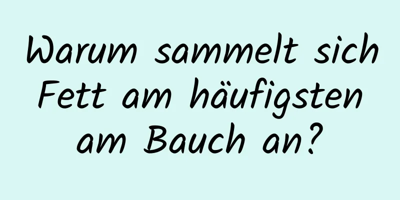 Warum sammelt sich Fett am häufigsten am Bauch an?