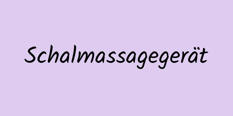 Schalmassagegerät